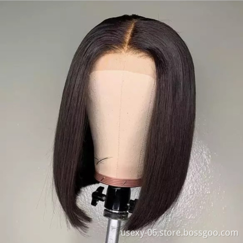 Overnight Delivery Curly Cuticle Aligned Closure Brazilian Bob Virgin Frontal For Black Women Lace Front Human Hair Wigs